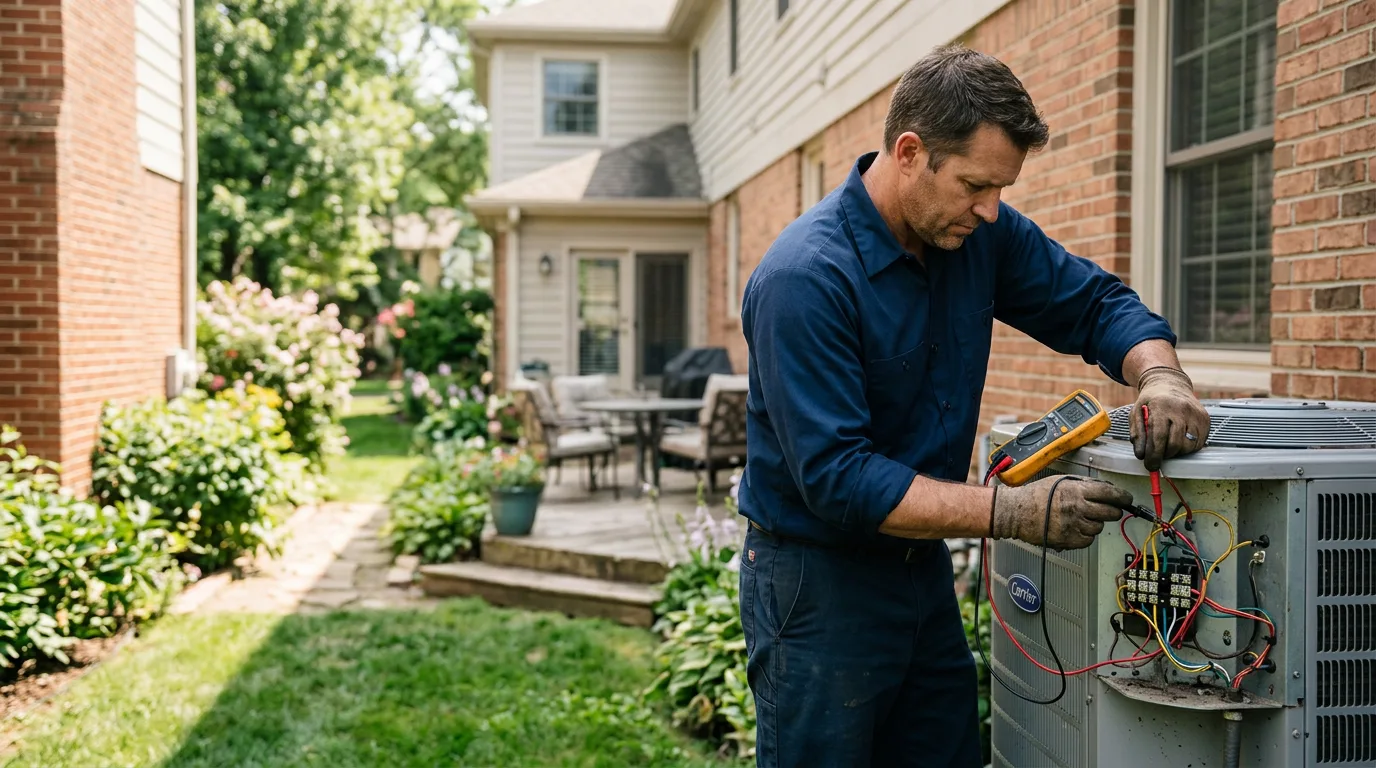 HVAC technician working near Keller, VA